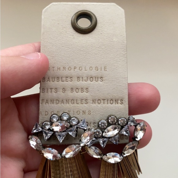 🌟Last Day on Posh🌟 Anthropologie Sparkle Gold Earrings - Picture 4 of 4